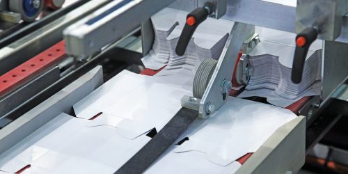 Part of printing machine for cutting cardboard in printing. Box, production.
