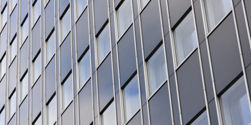 Facade of a modern office building